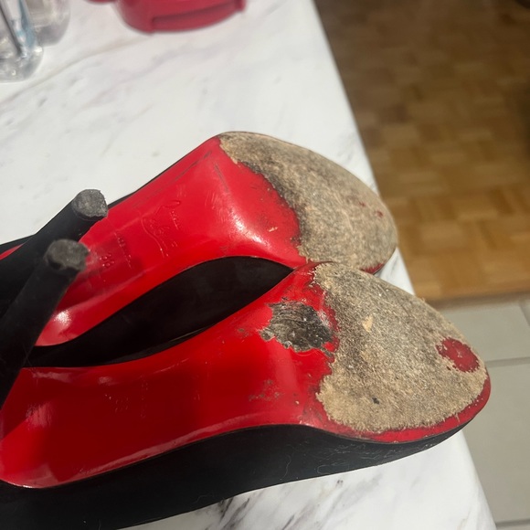 Authentic Christian Louboutin Ron Ron model 100 velvet - Picture 4 of 5